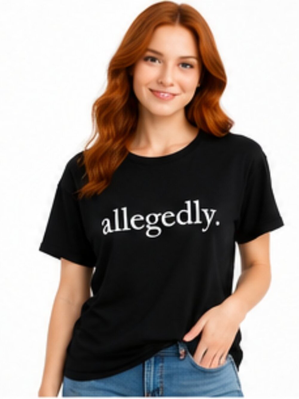 Women's Black Top - "Allegedly"